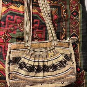 Puma Beige and Black Women's Bag